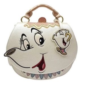 Danielle Nicole Disney Mrs Potts White Pearl Saddle Bag